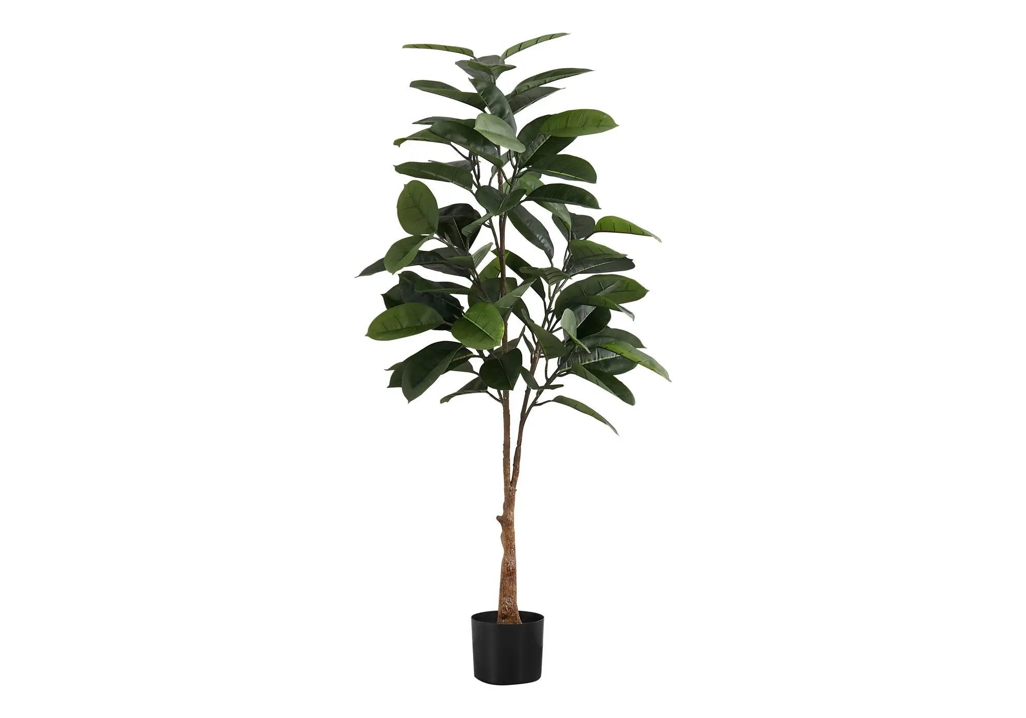 52" Tall Artificial Rubber Tree Plant - Indoor Faux Greenery by HouseOfZazla