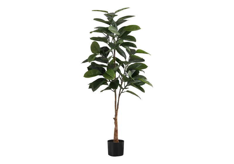 52" Tall Artificial Rubber Tree Plant - Indoor Faux Greenery by HouseOfZazla