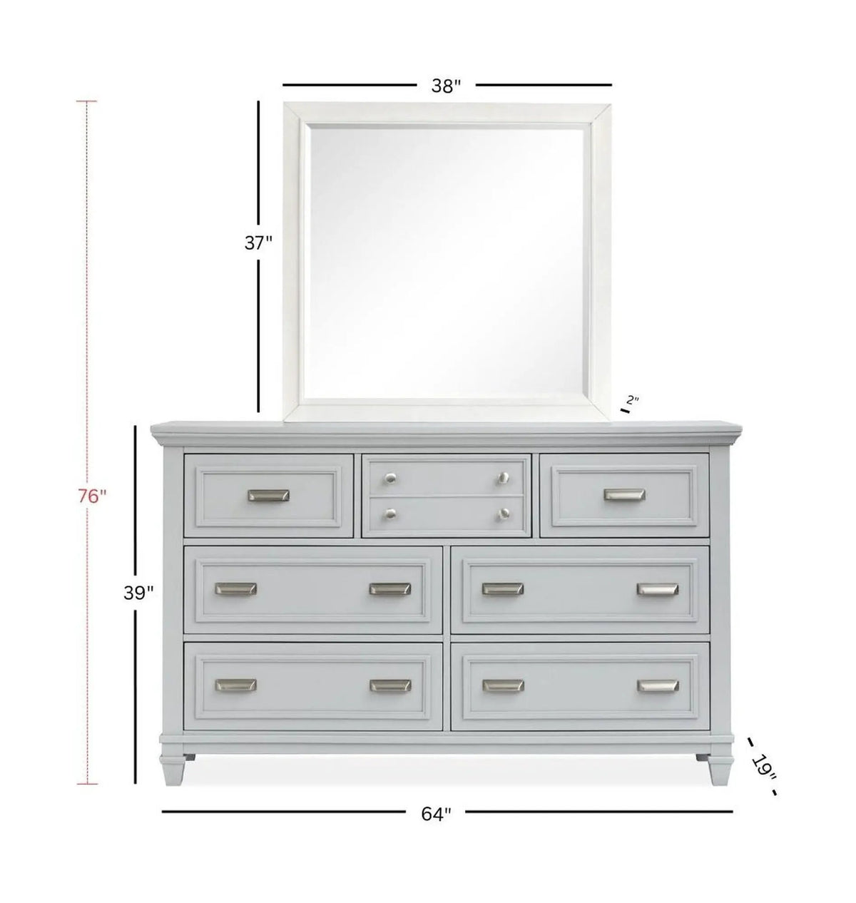 Charleston - Drawer Dresser With Landscape Mirror, photo 8 of 13