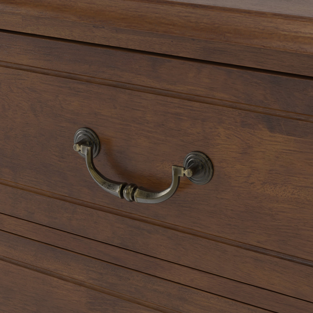 Farmhouse Nightstand with 2 Drawer, Solid Wood Bedside Table - Walnut, photo 10 of 10