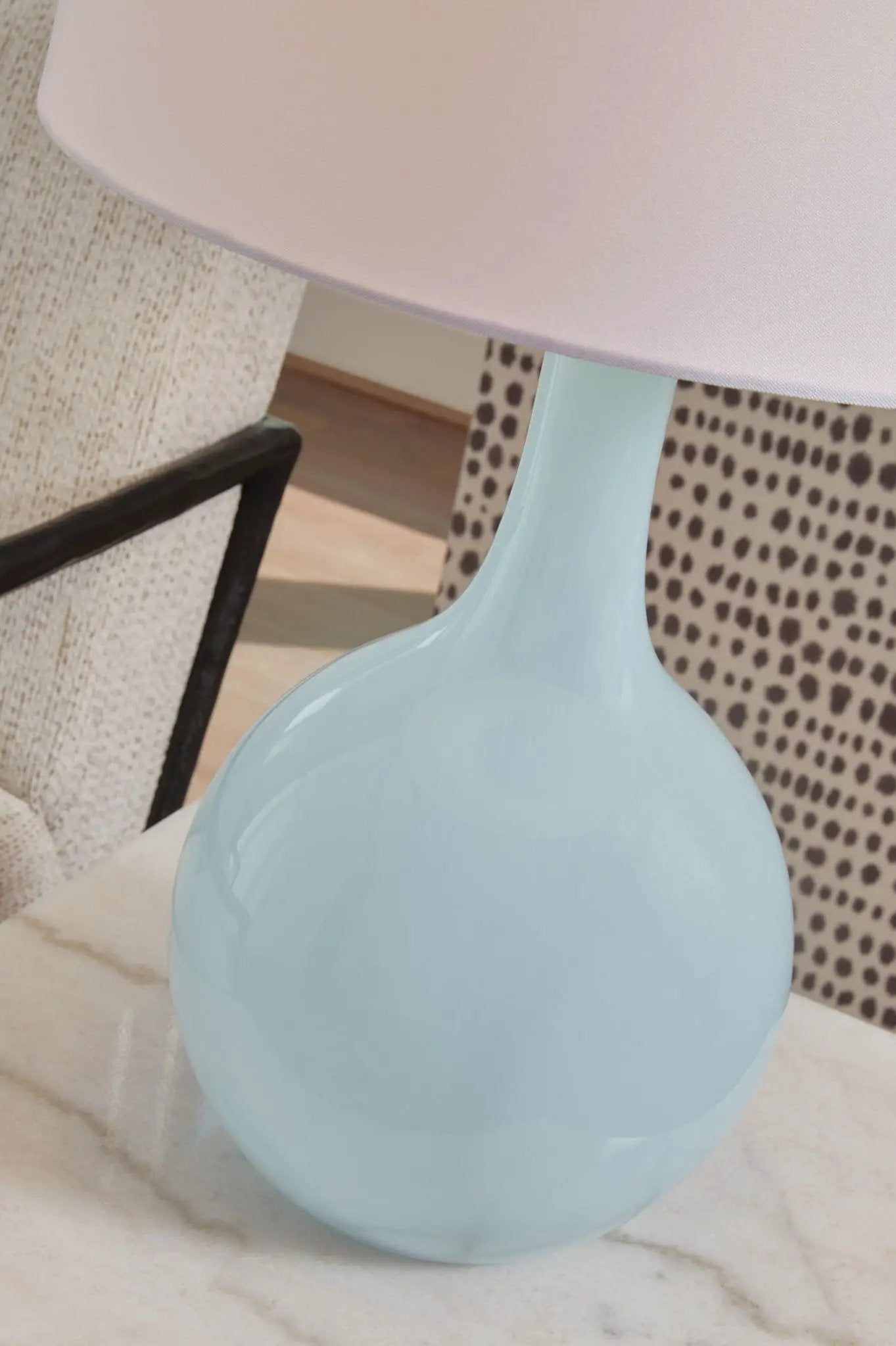 Rylanton - Glass Table Lamp - Aqua by Unique Piece Furniture