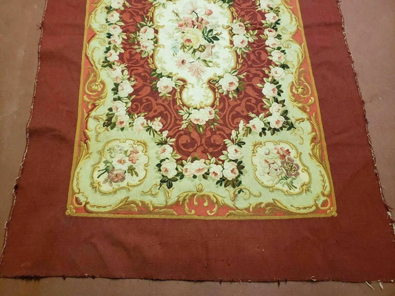 3' X 5' Antique Handmade French Aubusson Weave Savonnerie Needlepoint Rug Nice by Jewel Rugs