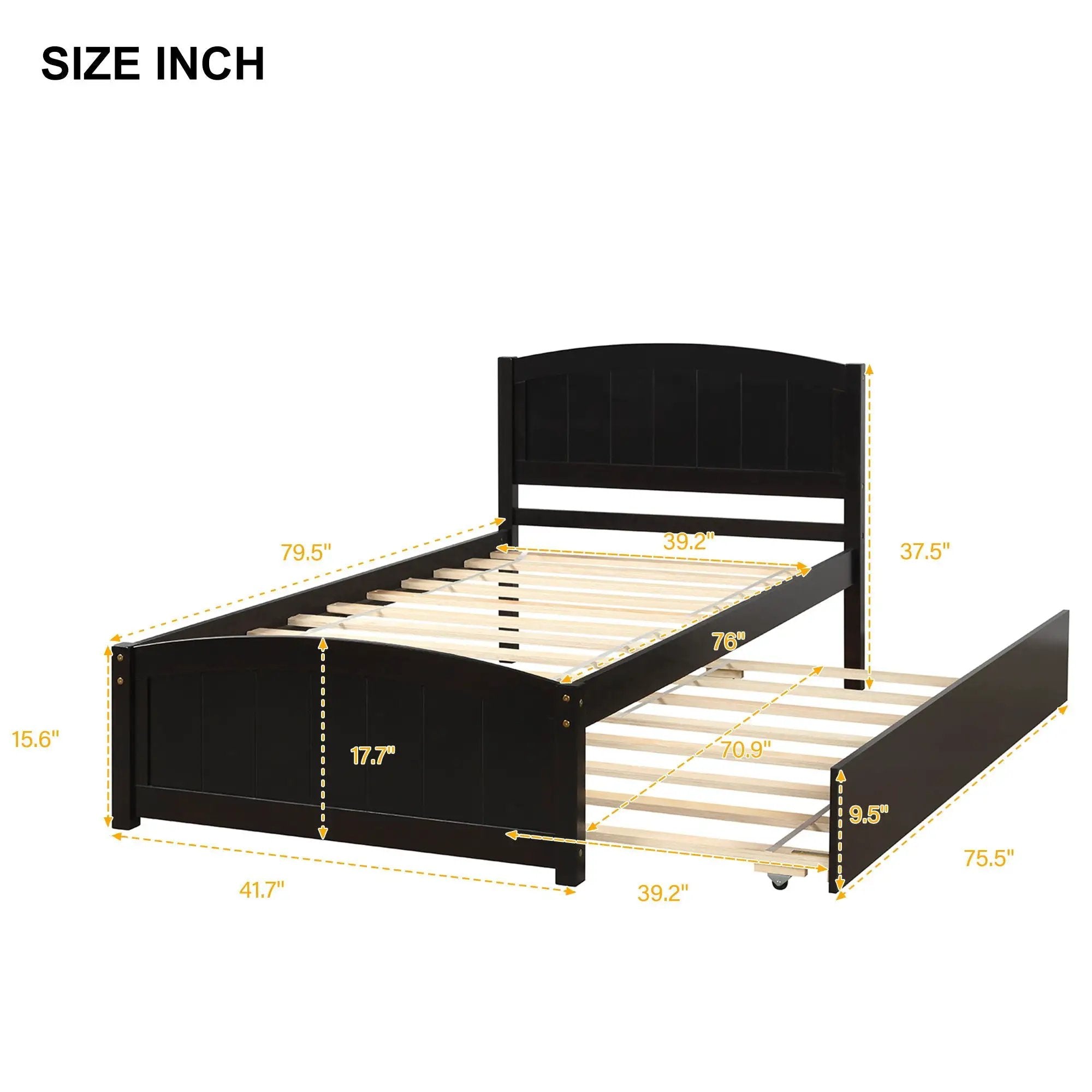 Platform Bed & Headboard, Footboard And Wood Slat Support by Unique Piece Furniture