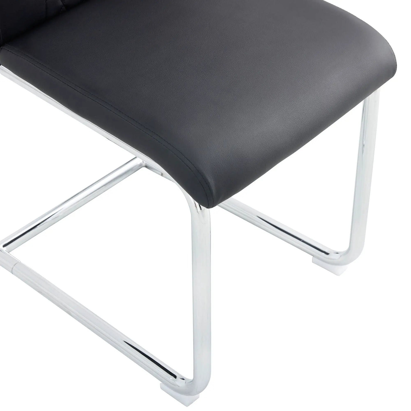 Modern Dining Chairs With Padded Seat, Metal Legs by HouseOfZazla