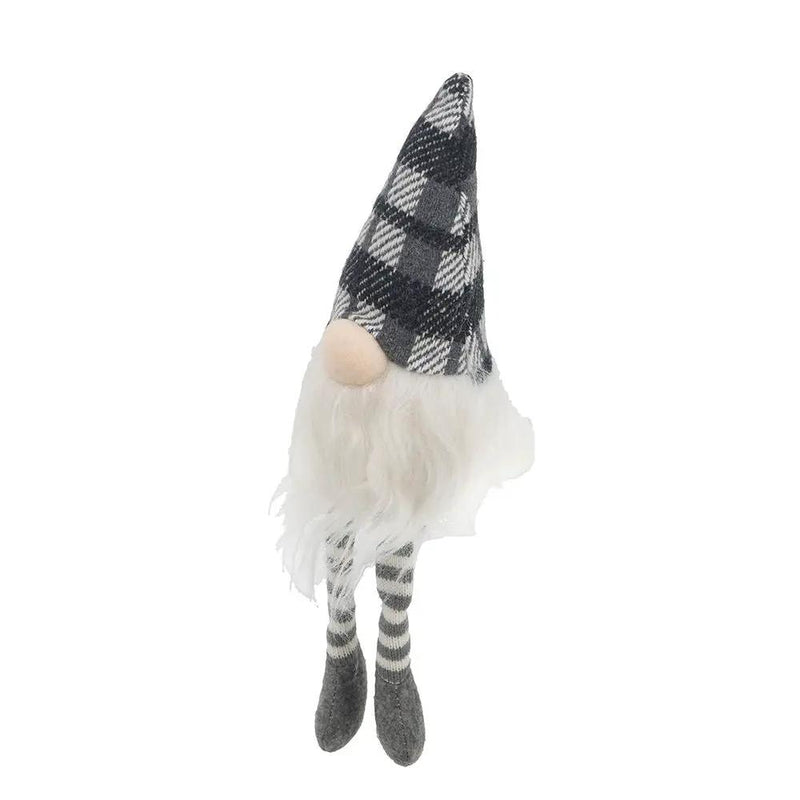 3 Pieces Sitting Gnome, Christmas Table Home Ornaments For Holiday Party Gifts - White / Gray by HouseOfZazla