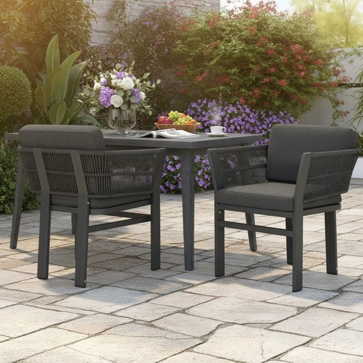 Outdoor Dining Chair, All-Weather Patio Seating For Backyard (Set of 2) by HouseOfZazla