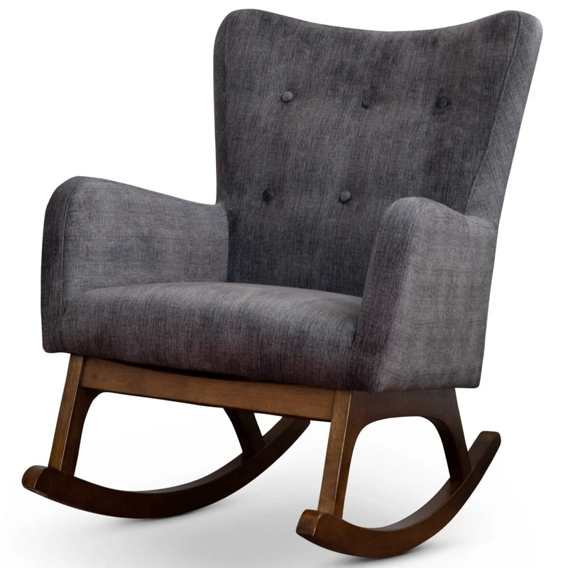 Alistair - Rocking Chair - Brown / Dark Gray by HouseOfZazla