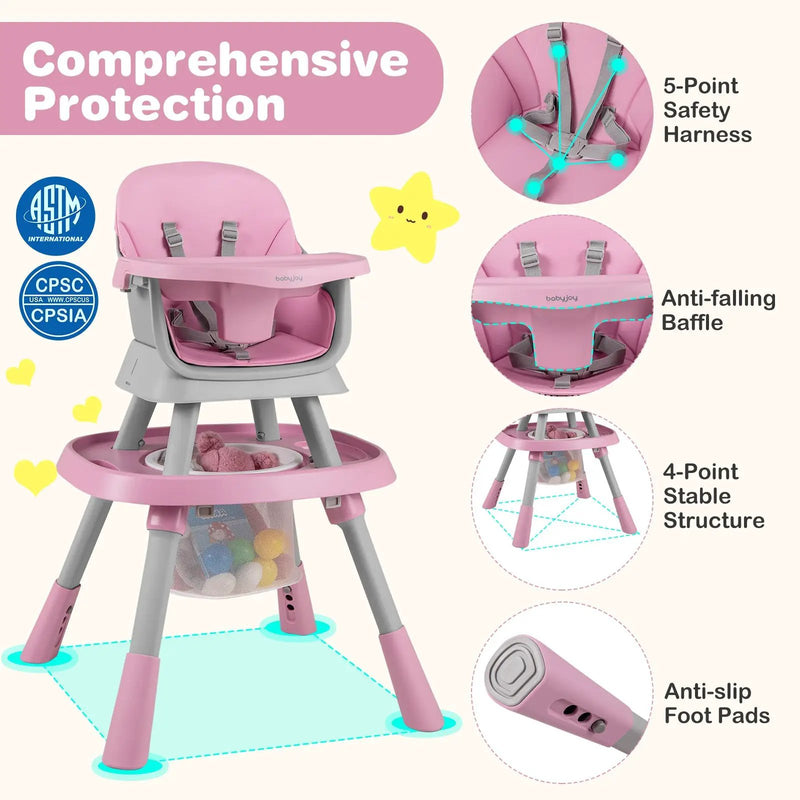 16-in-1 Baby High Chair with Activity Center and Booster Seat for Babies and Toddlers by DirectDeals