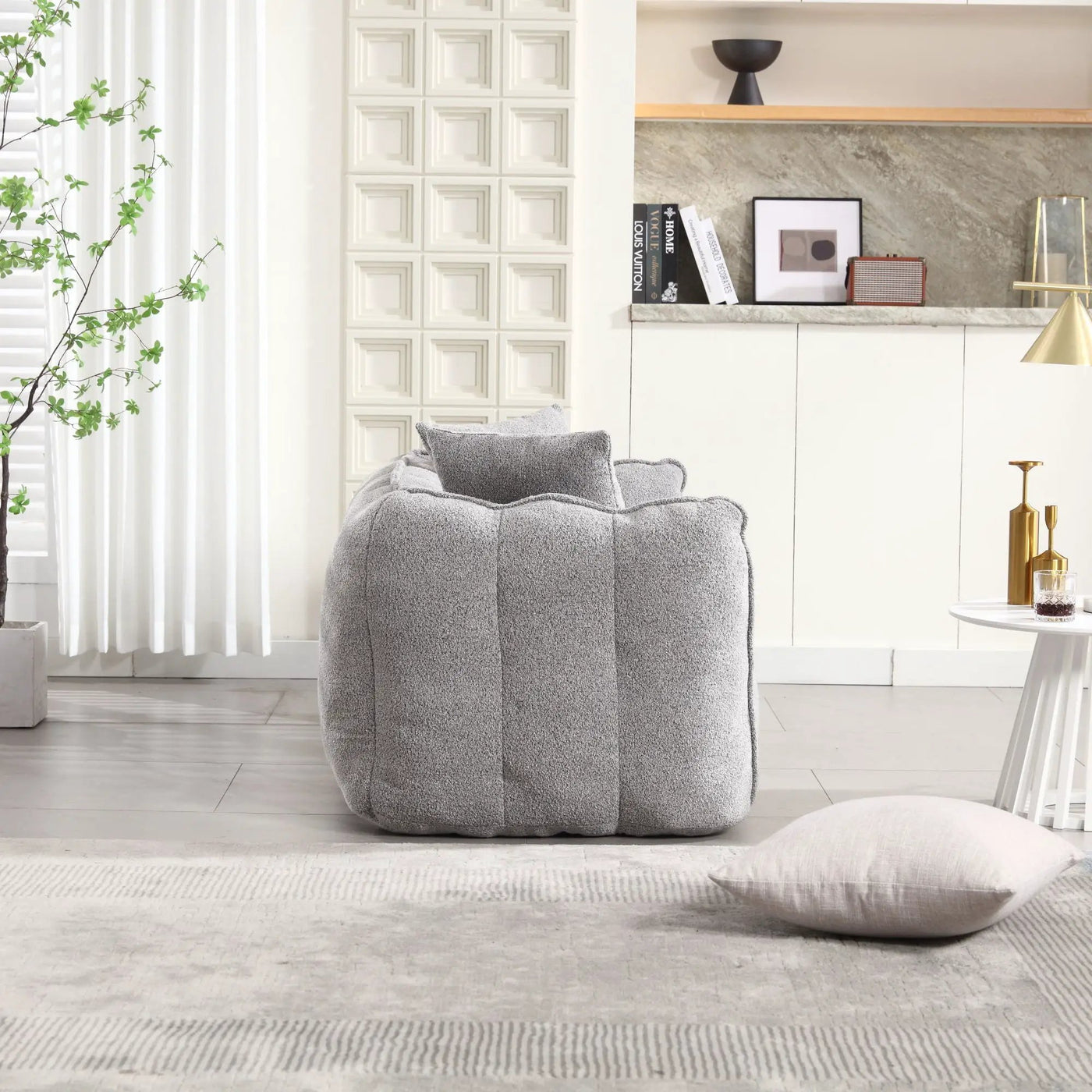 Cozy Beanbag Chair With High Resilience Foam Core For 2 by Unique Piece Furniture