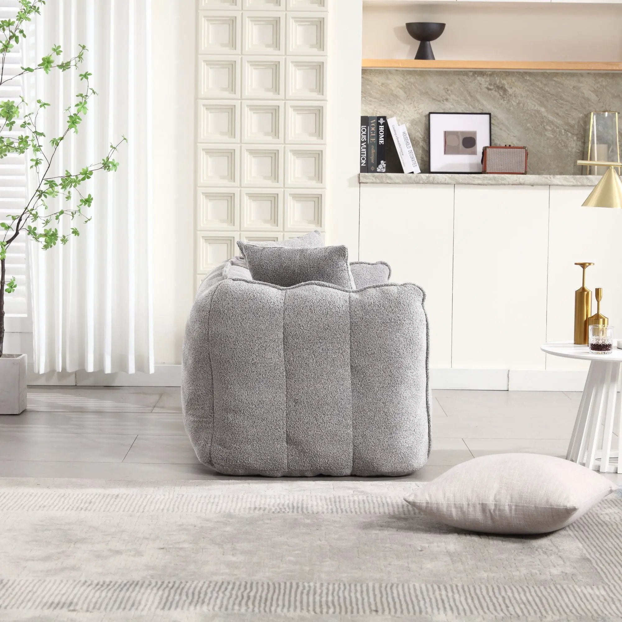 Cozy Beanbag Chair With High Resilience Foam Core For 2 by HouseOfZazla