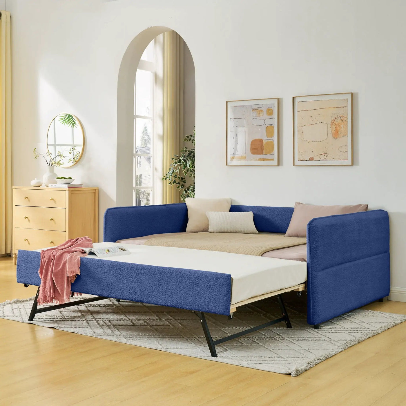 Upholstered Daybed With Pop Up Trundle by HouseOfZazla