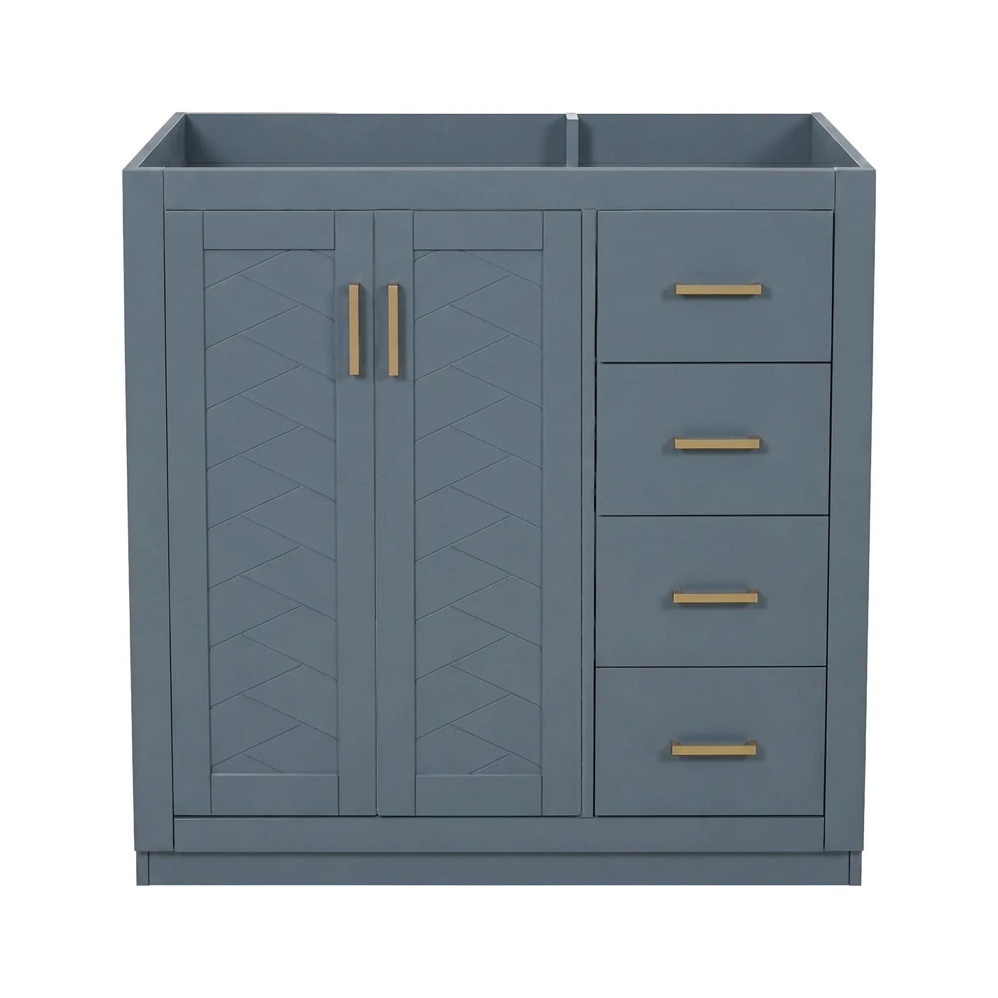 Retro Style Bathroom Vanity, 3 Drawers & Soft Closing Doors by HouseOfZazla