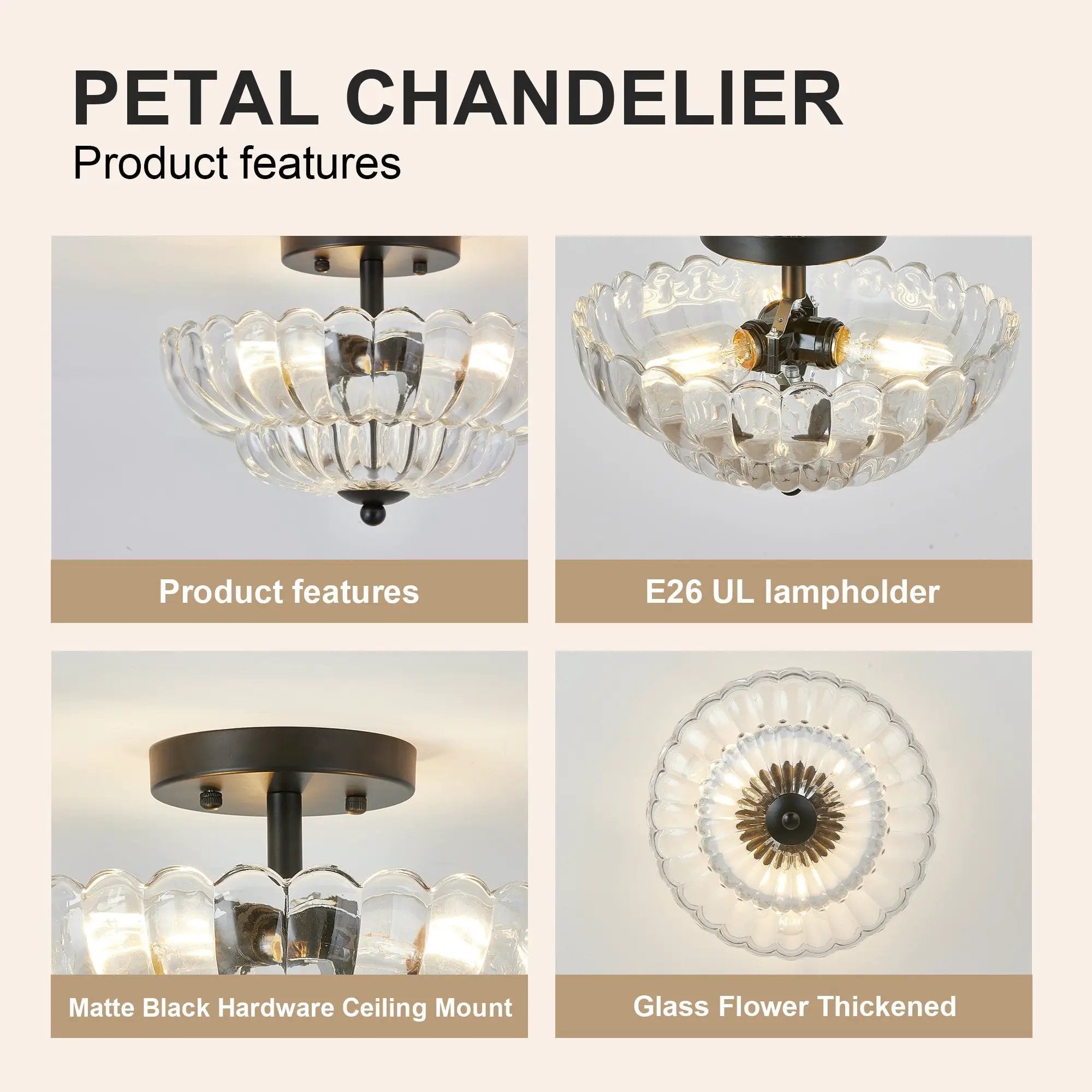 Smoky Semi Flush Mount Ceiling Light by HouseOfZazla