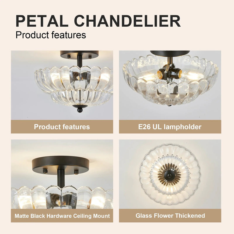 Smoky Semi Flush Mount Ceiling Light by HouseOfZazla