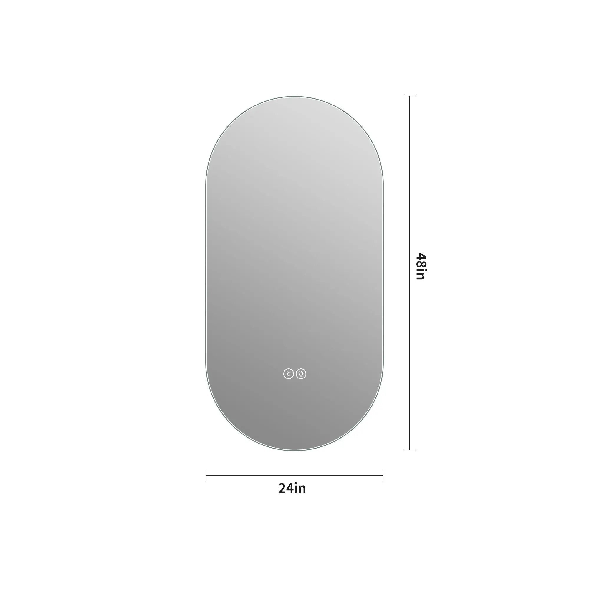 Smart Wall Mounted LED Touch Screen Mirror With Anti-Fog Function And Adjustable Lighting by Unique Piece Furniture