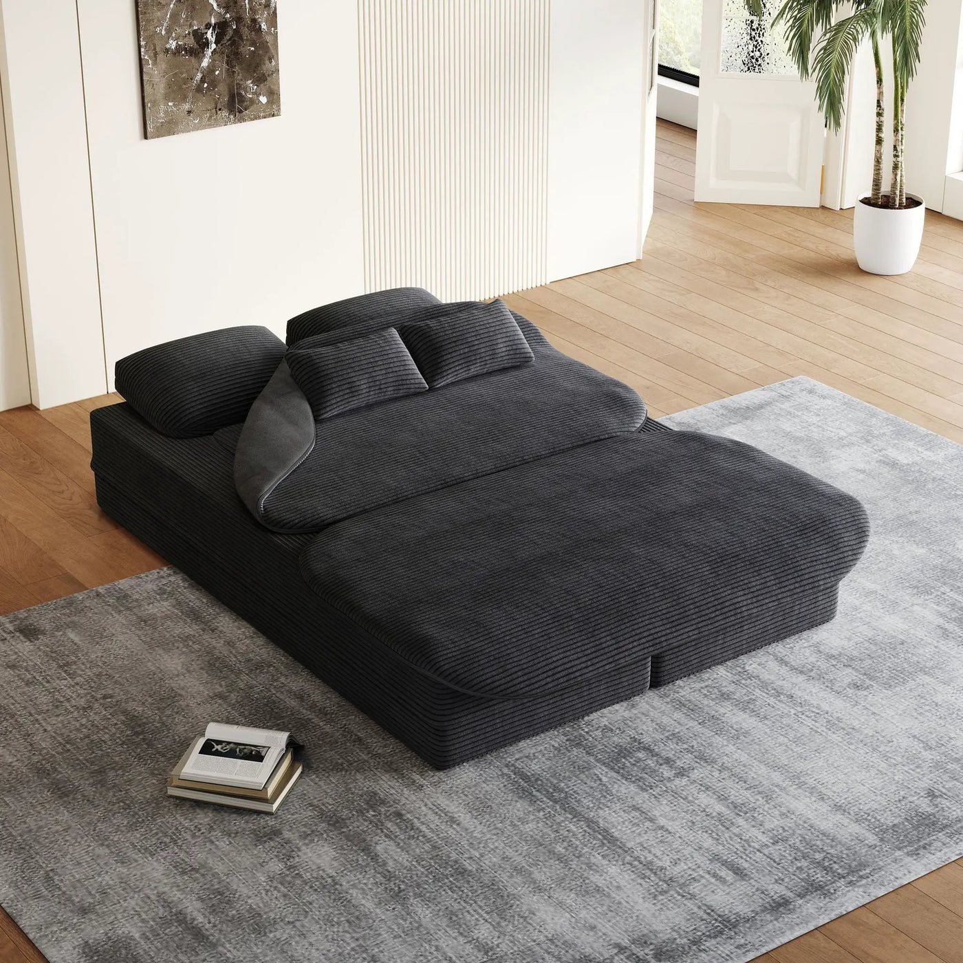 2 In 1 Foldable Sofa Bed With Multi Functional Blanket by HouseOfZazla
