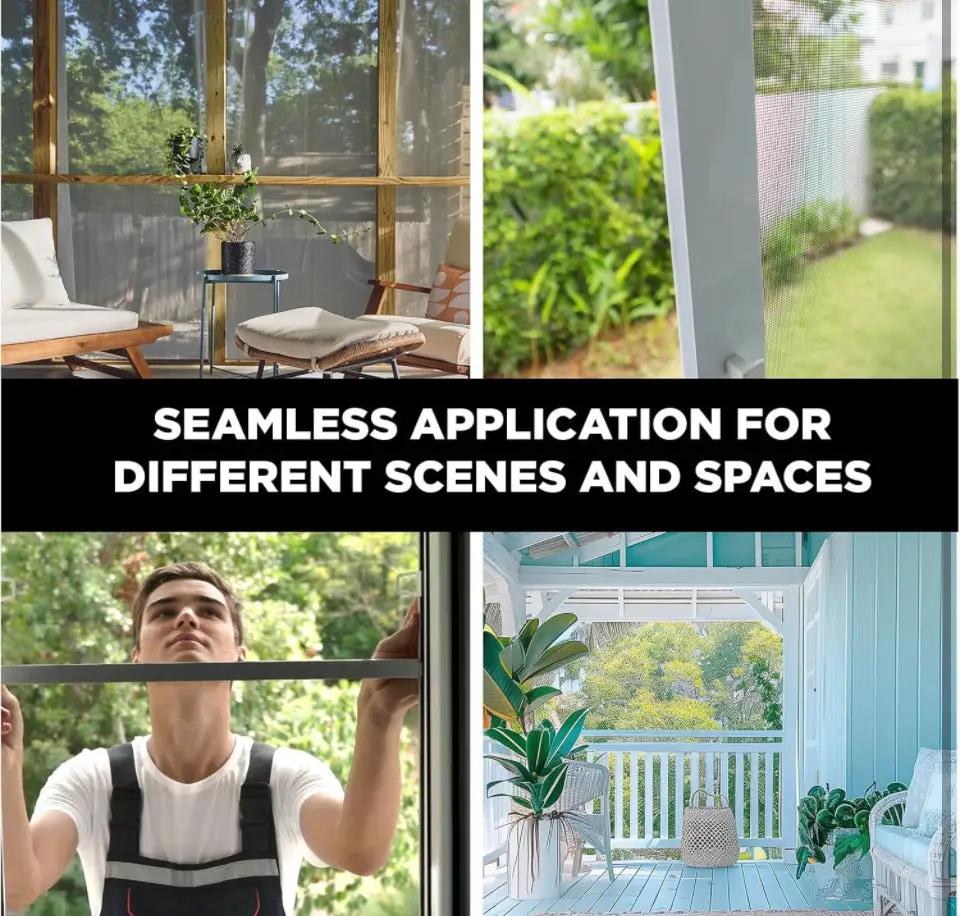 Docazoo DocaScreen Window Screen Replacement - DIY for House Windows, Door, Pool, Porch or Back Patio - Easy to Cut Fiberglass Roll Screen Door Mesh, by Selzalot