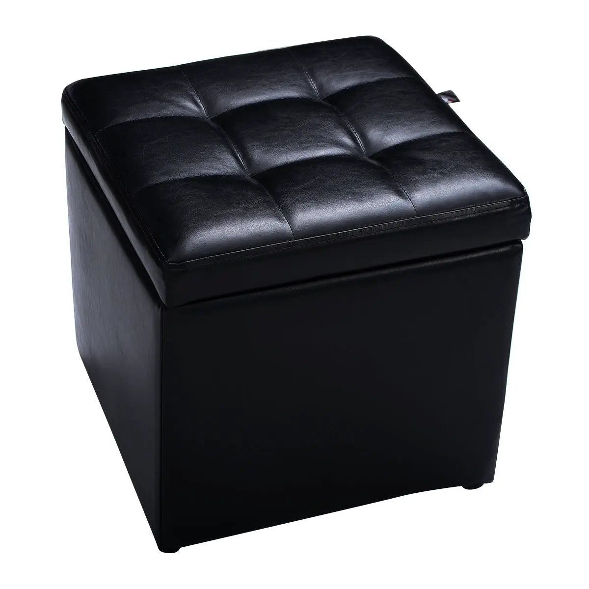 Foldable Cube Ottoman Pouffe Storage Seat by DirectDeals