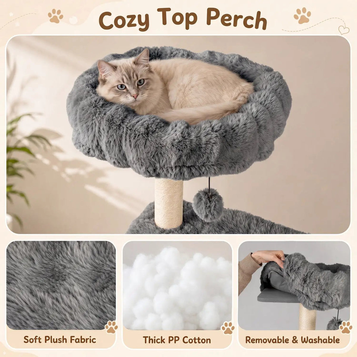 Multi-Level Cat Tree 67 Inch with Condo and Perch by DirectDeals