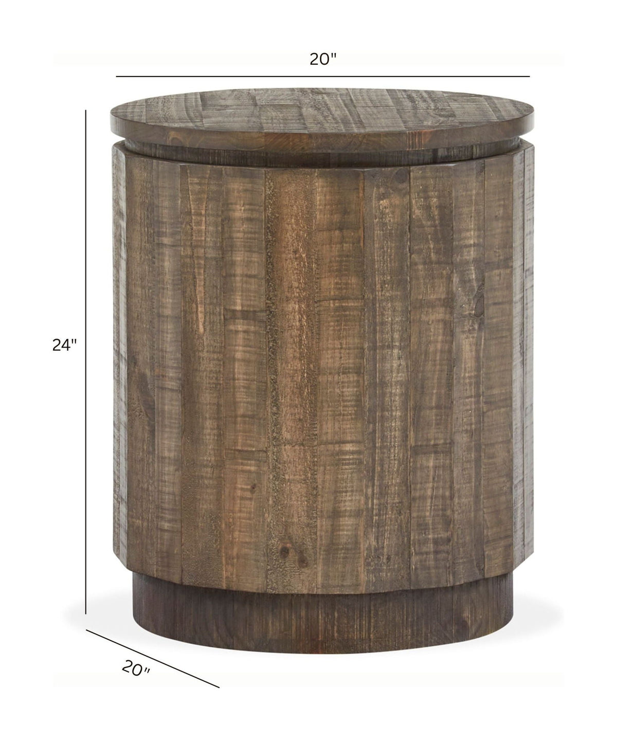Baisden - Round Accent End Table - Tobacco, photo 2 of 3
