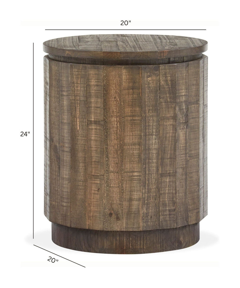 Baisden - Round Accent End Table - Tobacco, photo 2 of 3