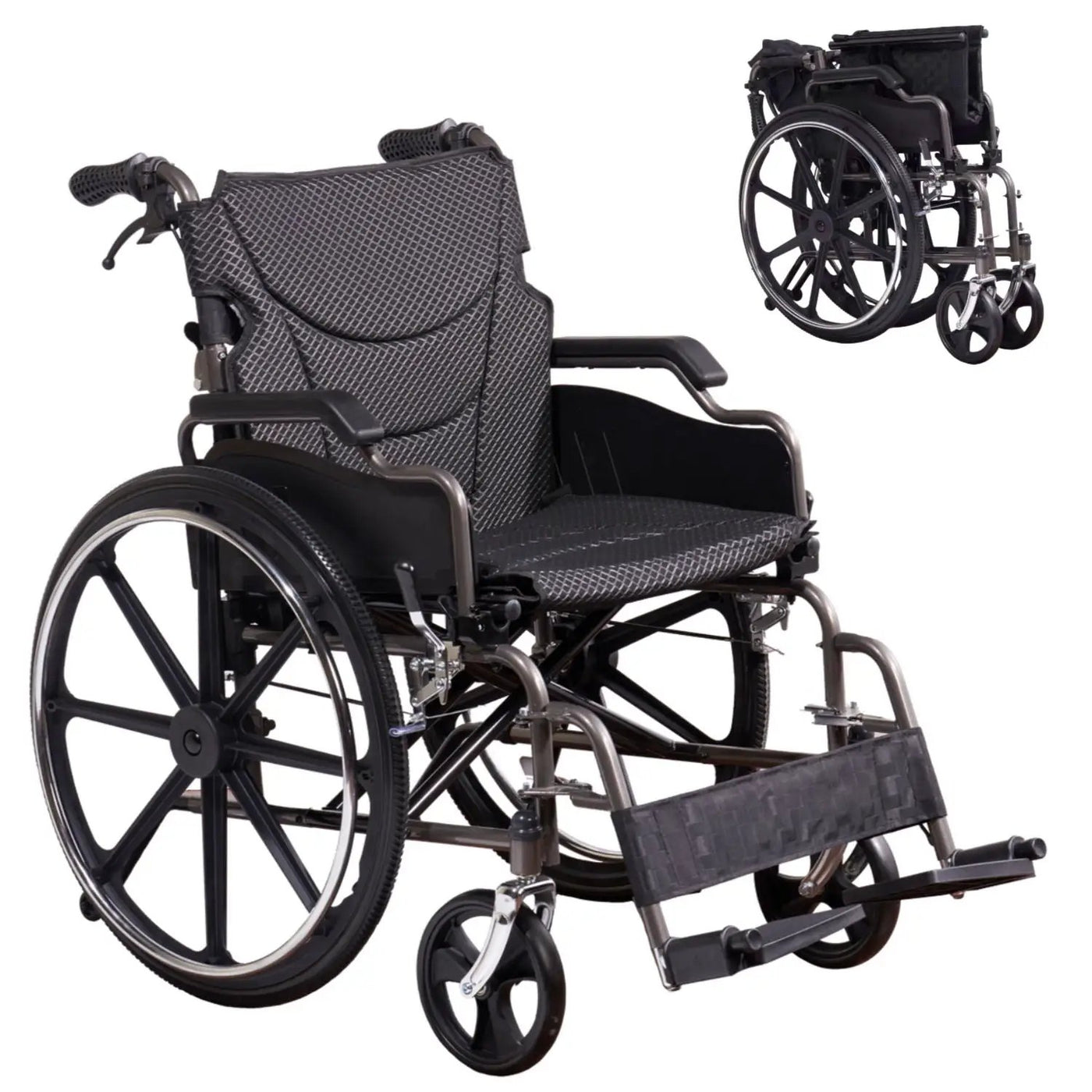 Heavy-Duty Manual Wheelchair for Adults with Double X Force Support by HouseOfZazla