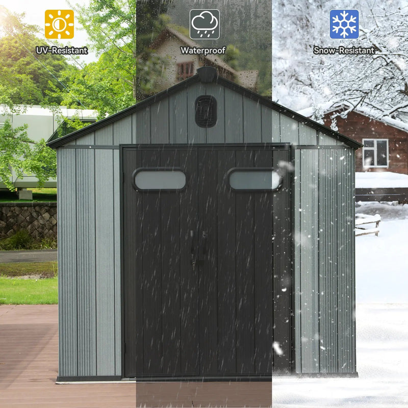 8X10FT Outdoor Resin Storage Shed by HouseOfZazla