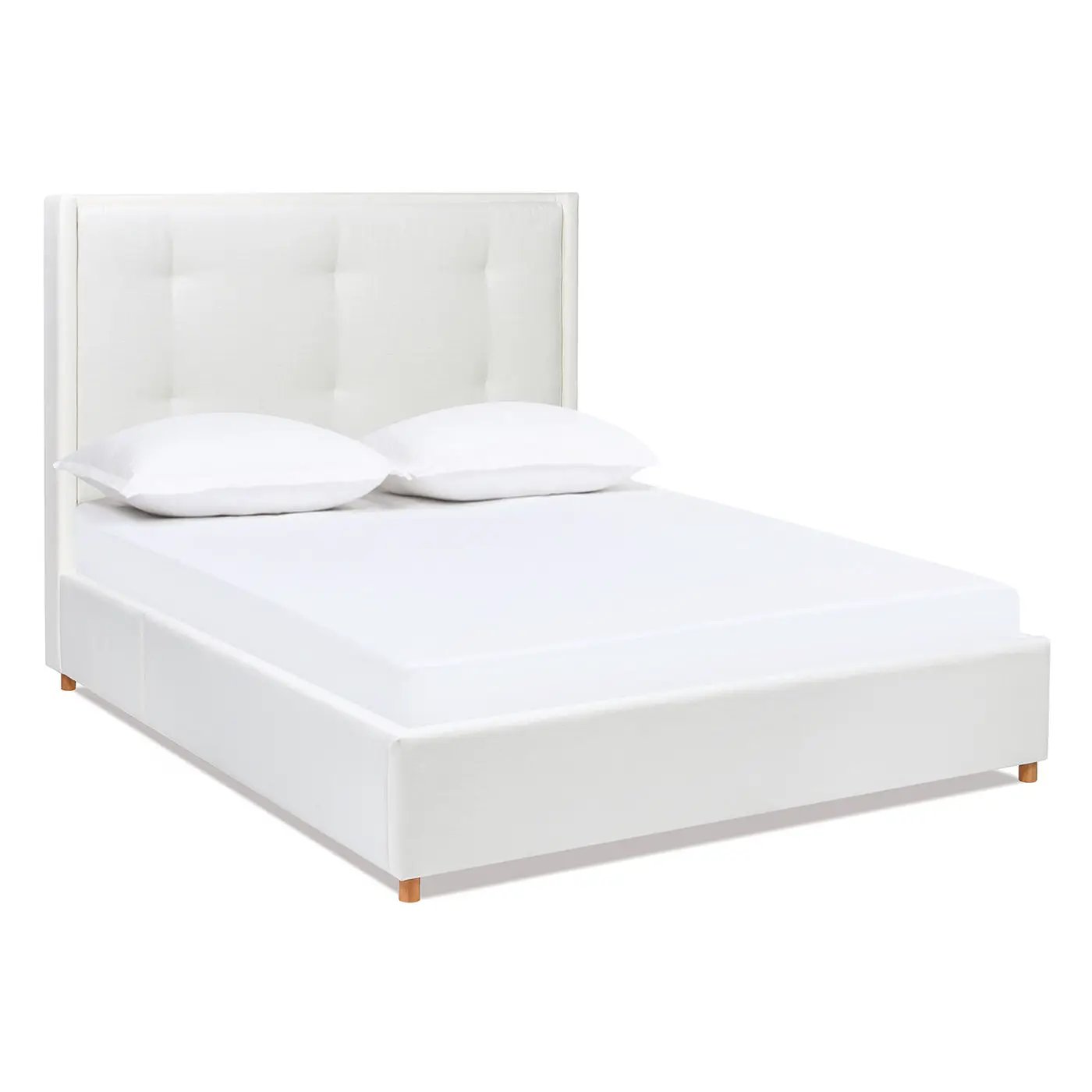 Miramar - Cushion Back Headboard Platform Bed Frame by HouseOfZazla