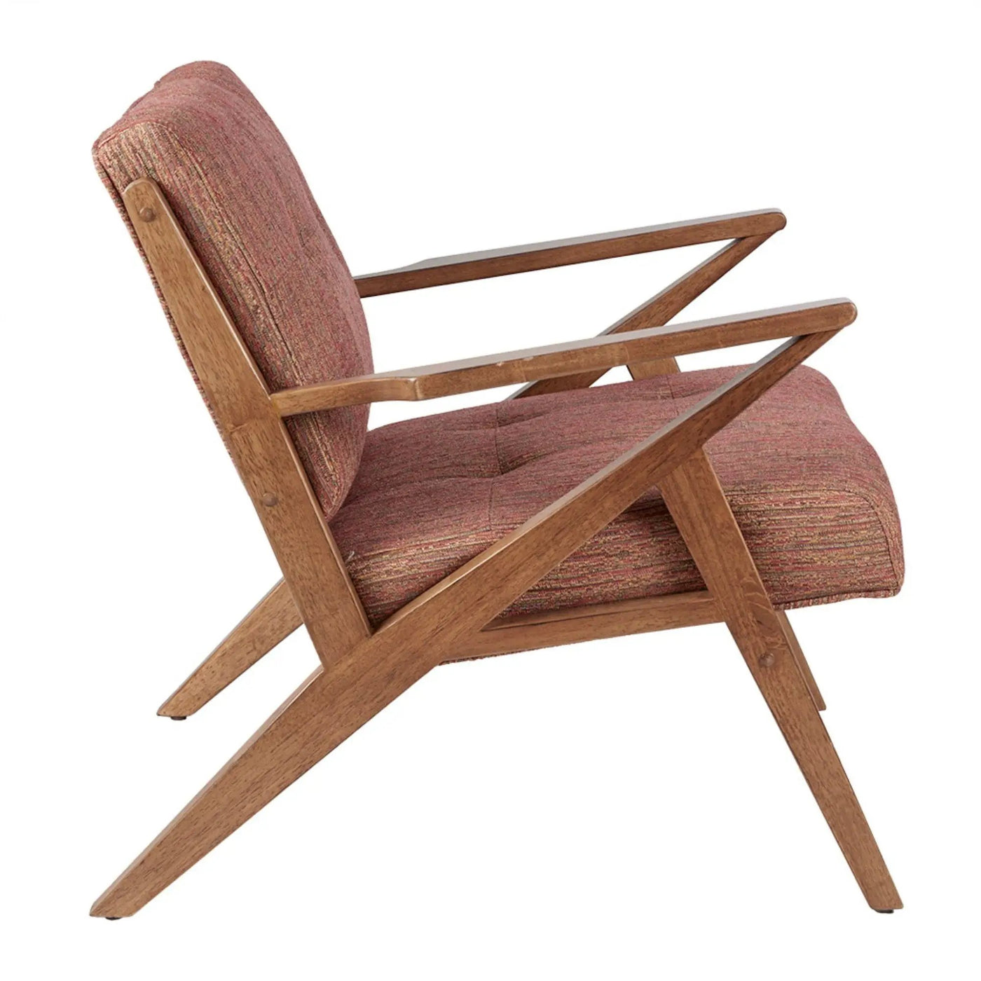 Lounge Chair With Tufted Upholstery And Solid Frame by HouseOfZazla
