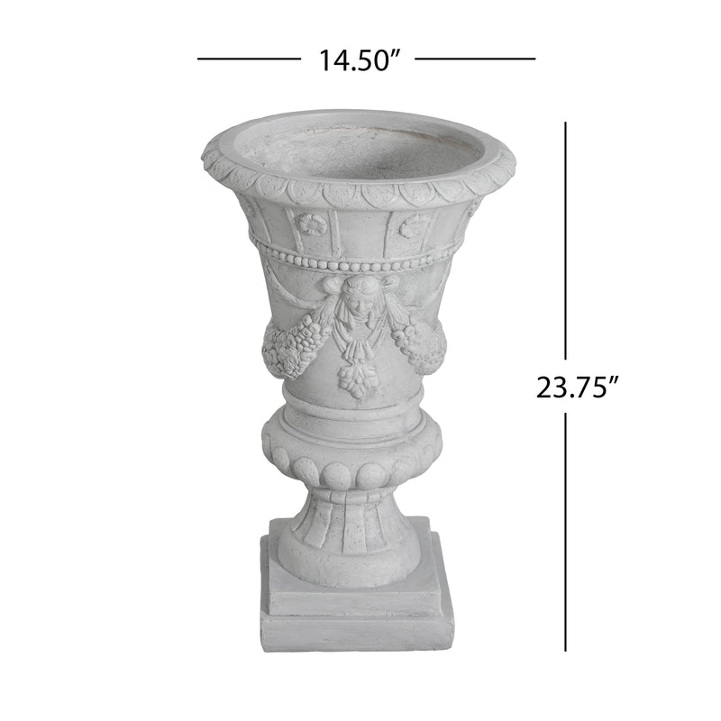 MGO Garden Urn, Light Grey, 23.75'' H by HouseOfZazla