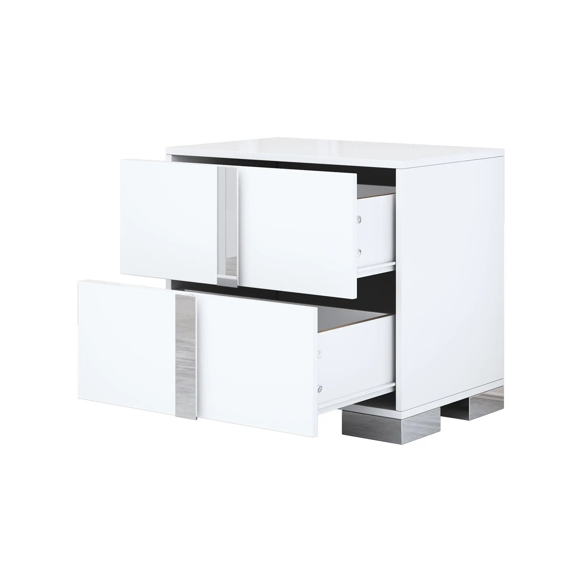 Elegant Nightstand with Metal Foot by HouseOfZazla