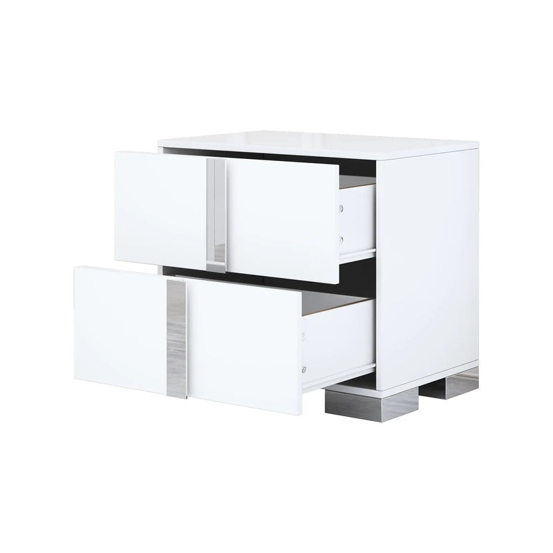 Elegant Nightstand with Metal Foot by HouseOfZazla