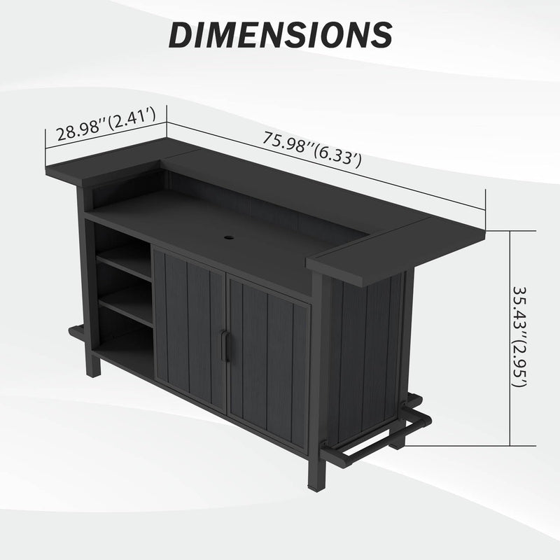 Outdoor Aluminum Grill Cart With Storage, photo 2 of 9