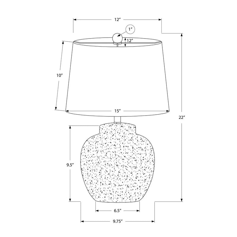 Lighting, Table Lamp, Concrete, Modern - Cream by Unique Piece Furniture