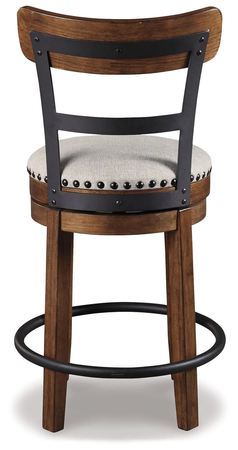 Valebeck - Full Back Swivel Stool by Unique Piece Furniture