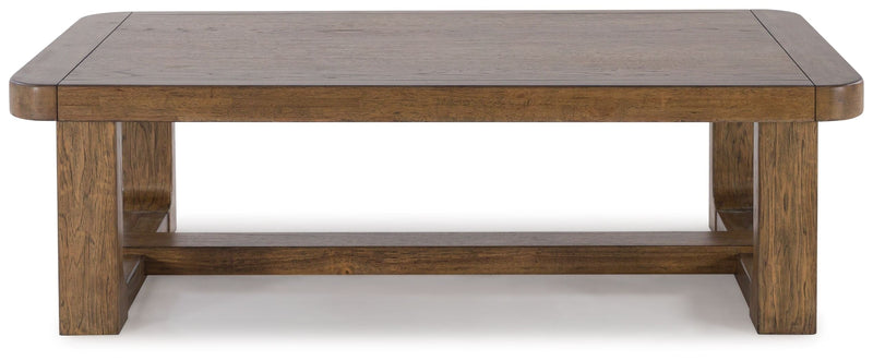 Cabalynn - Rectangular Cocktail Table - Light Brown by Unique Piece Furniture