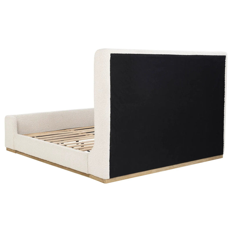 Nala Upholstered Eastern King Sleigh Bed Cream by Unique Piece Furniture