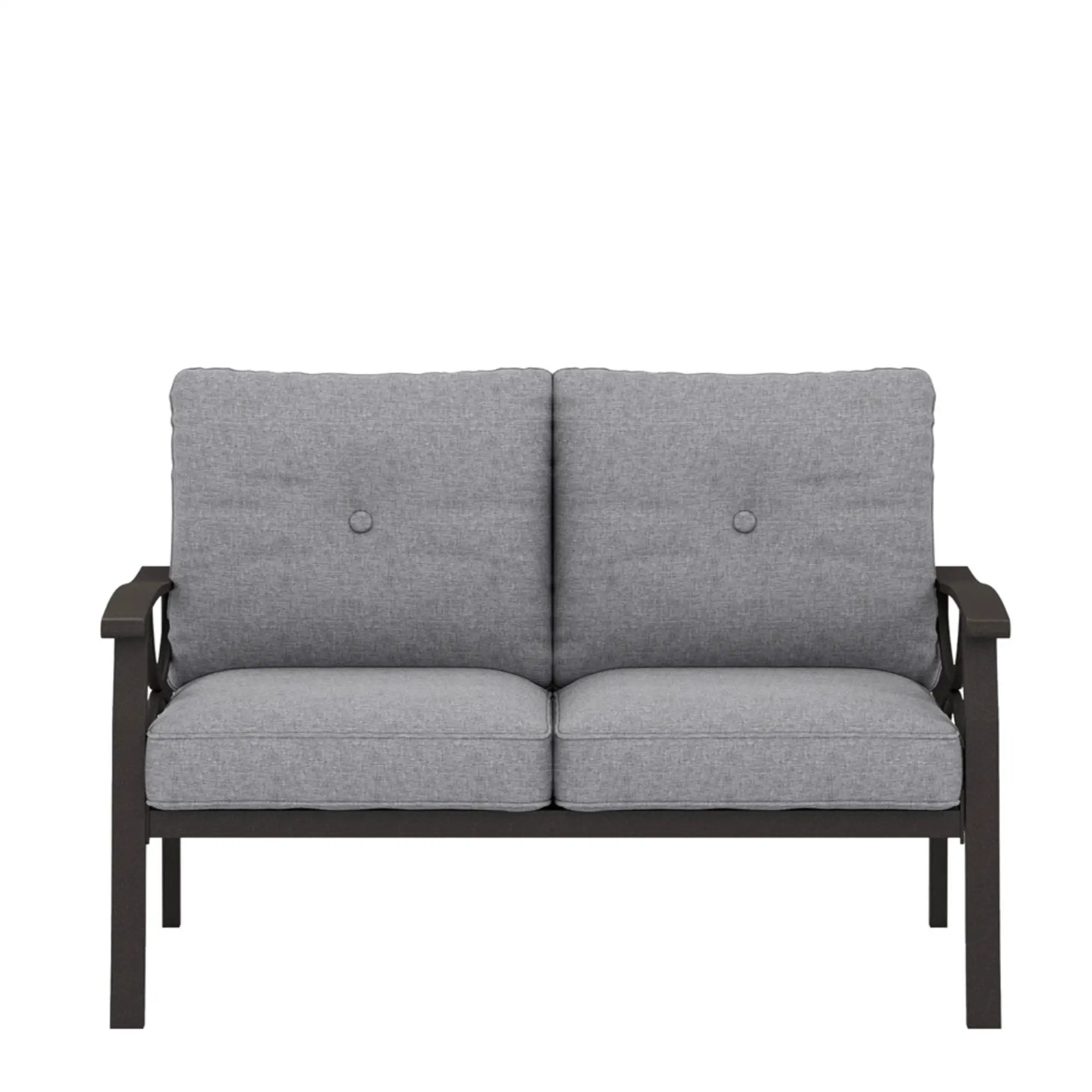 All-Weather Loveseat 2 Seats Sofa With Cushions by HouseOfZazla