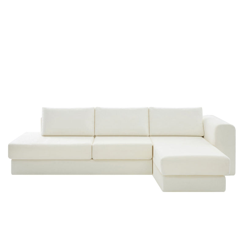 L-Shaped Modular Sofa With Double Layer Cushion by HouseOfZazla