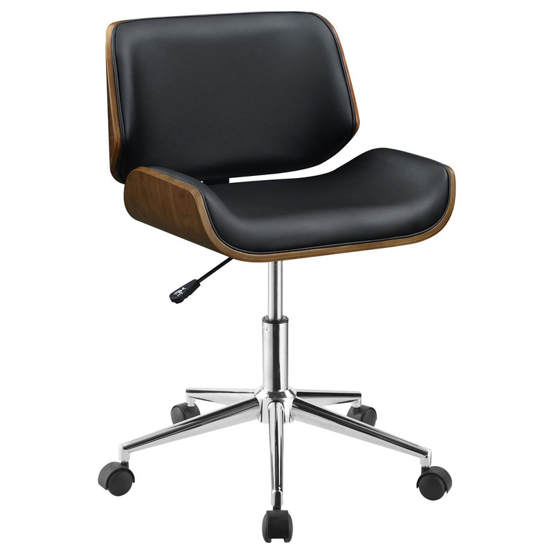 Swivel Office Chair With Adjustable Height - Black by HouseOfZazla