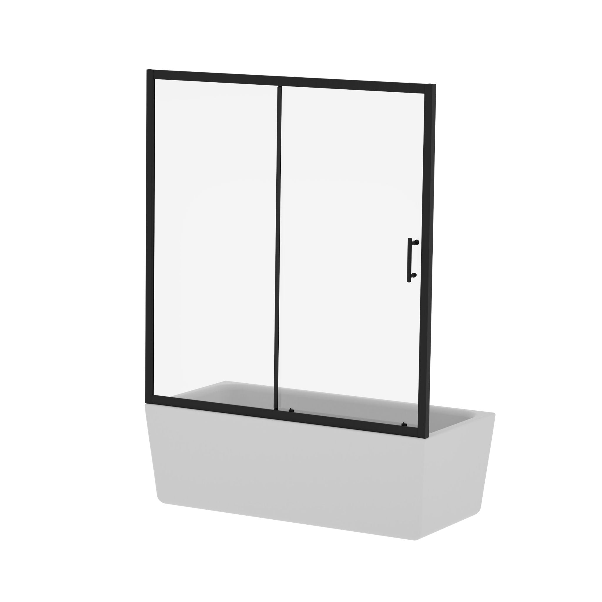 Sliding Shower Door For Bathtub - Matt Black by HouseOfZazla