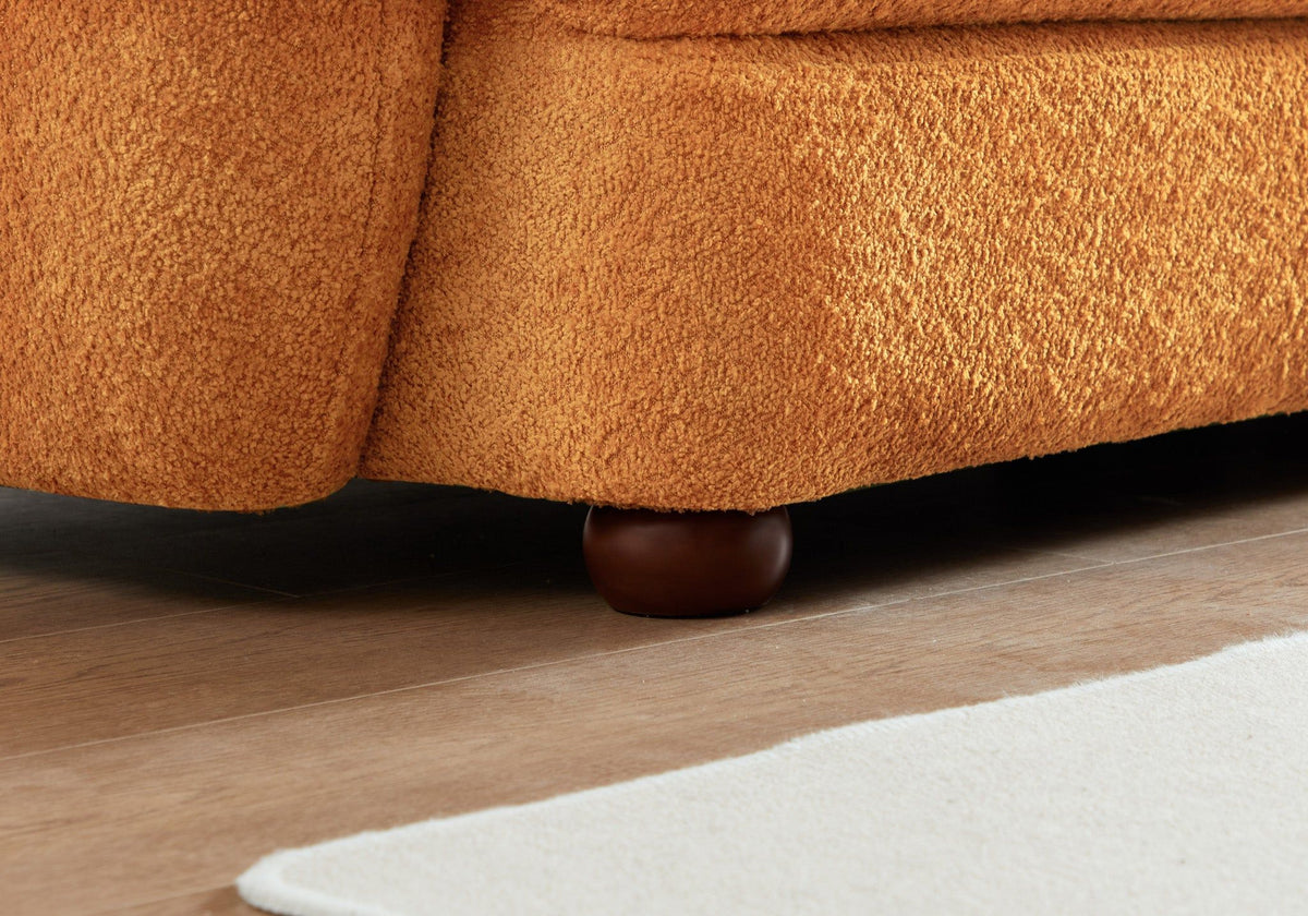 Paton Comfortable Sofa with Solid Wood Frame - Orange or Beige, photo 13 of 22