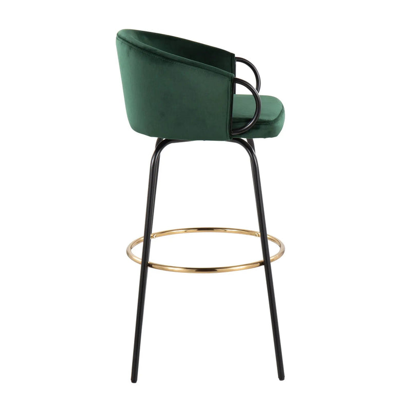 Claire - Contemporary / Glam Barstool With Footrest (Set of 2) by Unique Piece Furniture