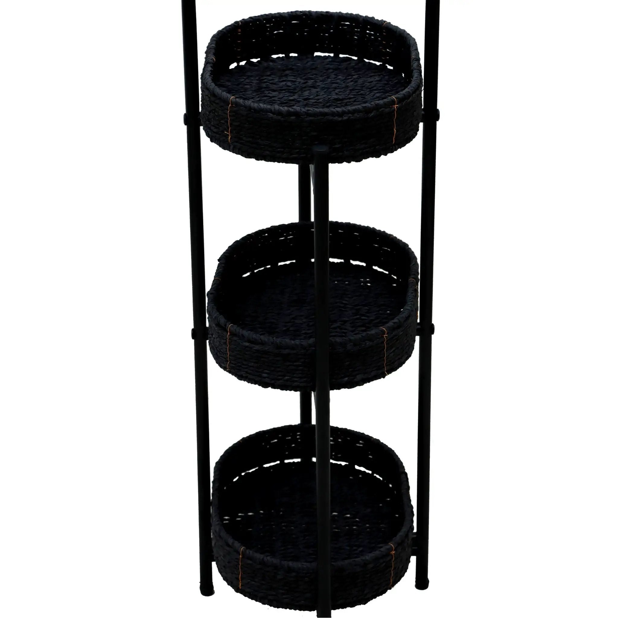 Modern 3 Tier Handwoven Side Table With Oval Organizer by HouseOfZazla