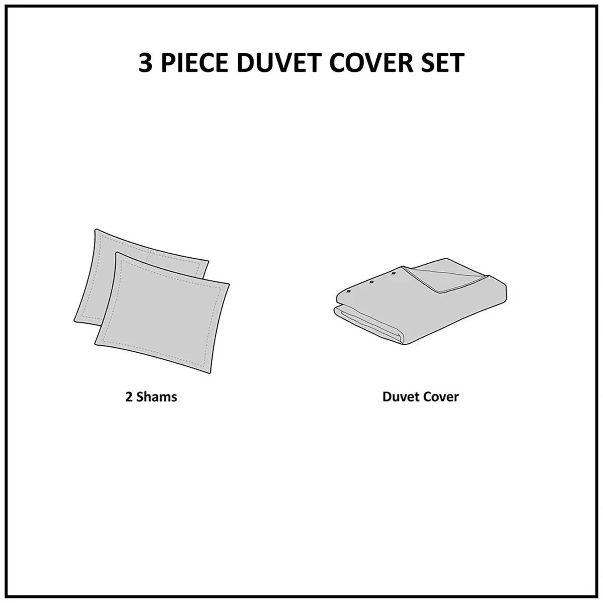 King/Cal King 3 Piece Cotton Jacquard Duvet Cover Set by HouseOfZazla