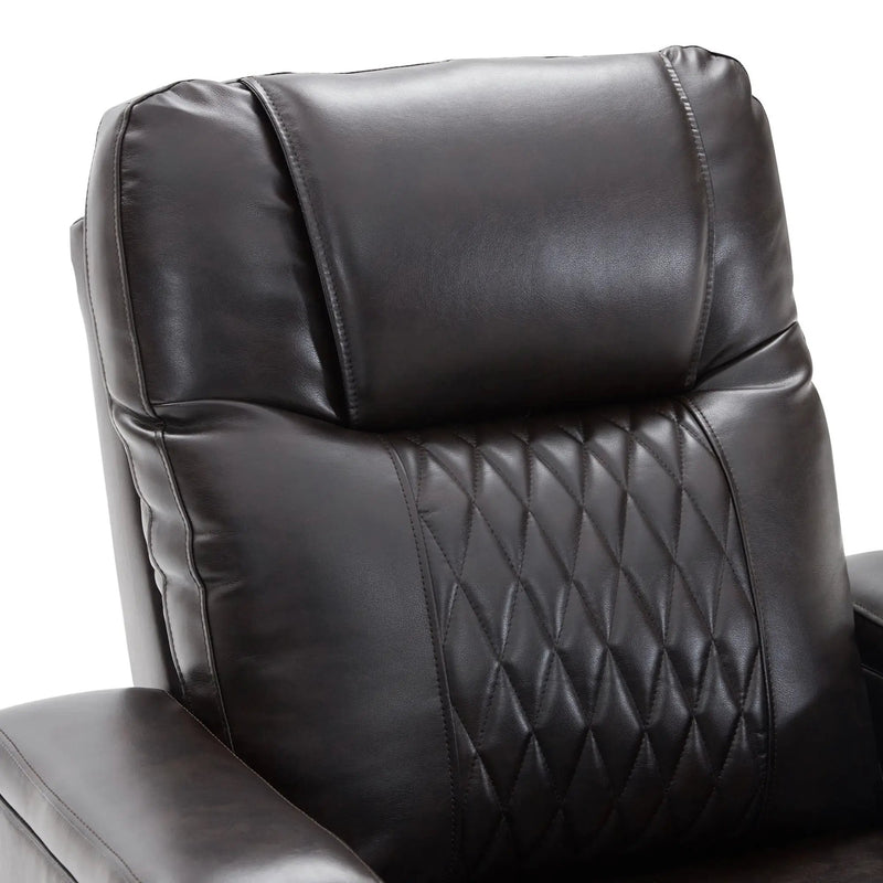 Power Motion Recliner With USB Charging Port And Hidden Arm Storage 2 Convenient Cup Holders Design And 360 Degree Swivel Tray Table by HouseOfZazla