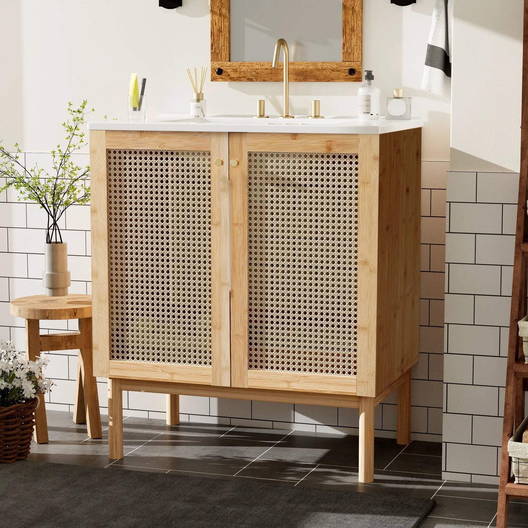 Bathroom Vanity Cabinet With Doors, Soft Close Design by Unique Piece Furniture