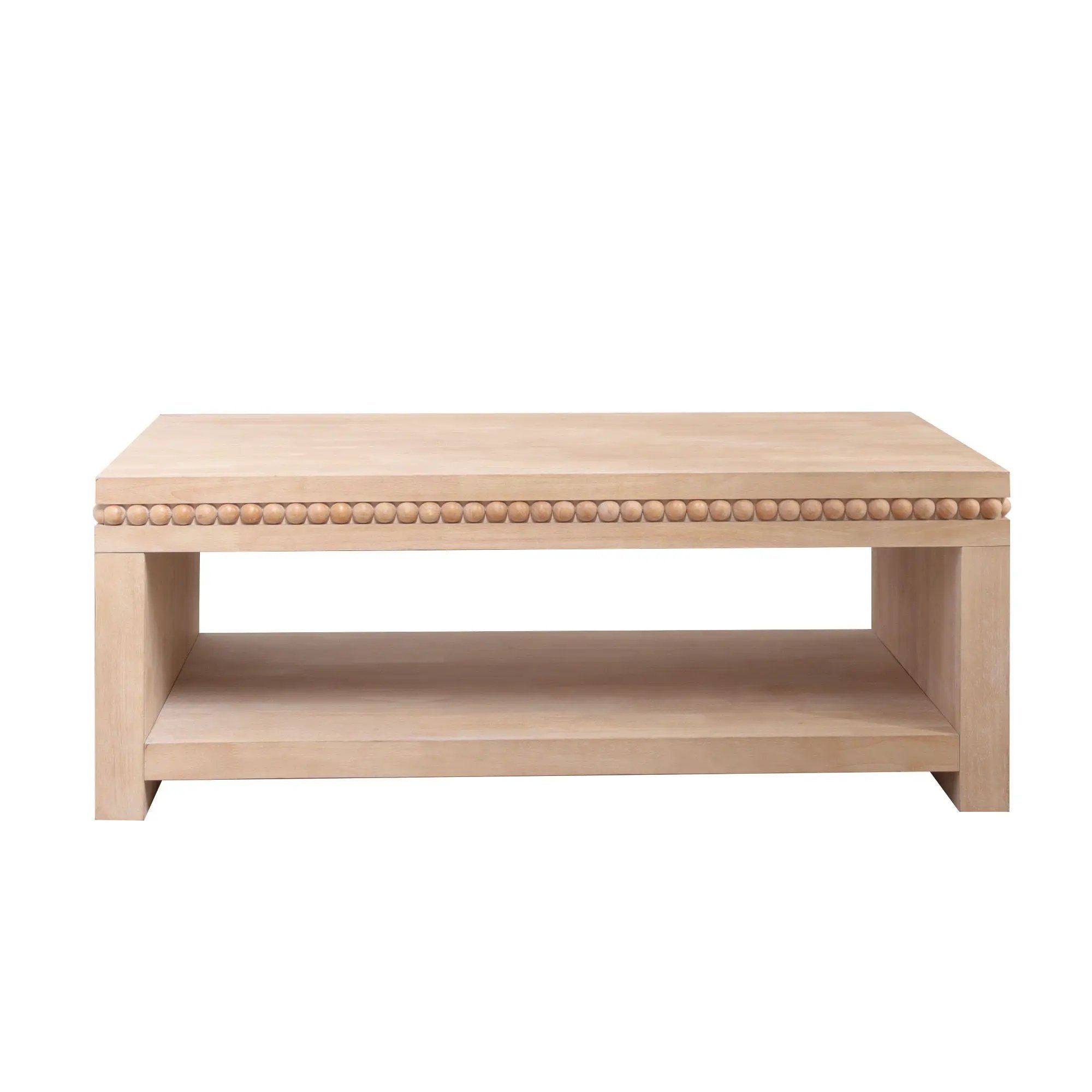 Modern Coffee Table With Beaded Trim by Unique Piece Furniture