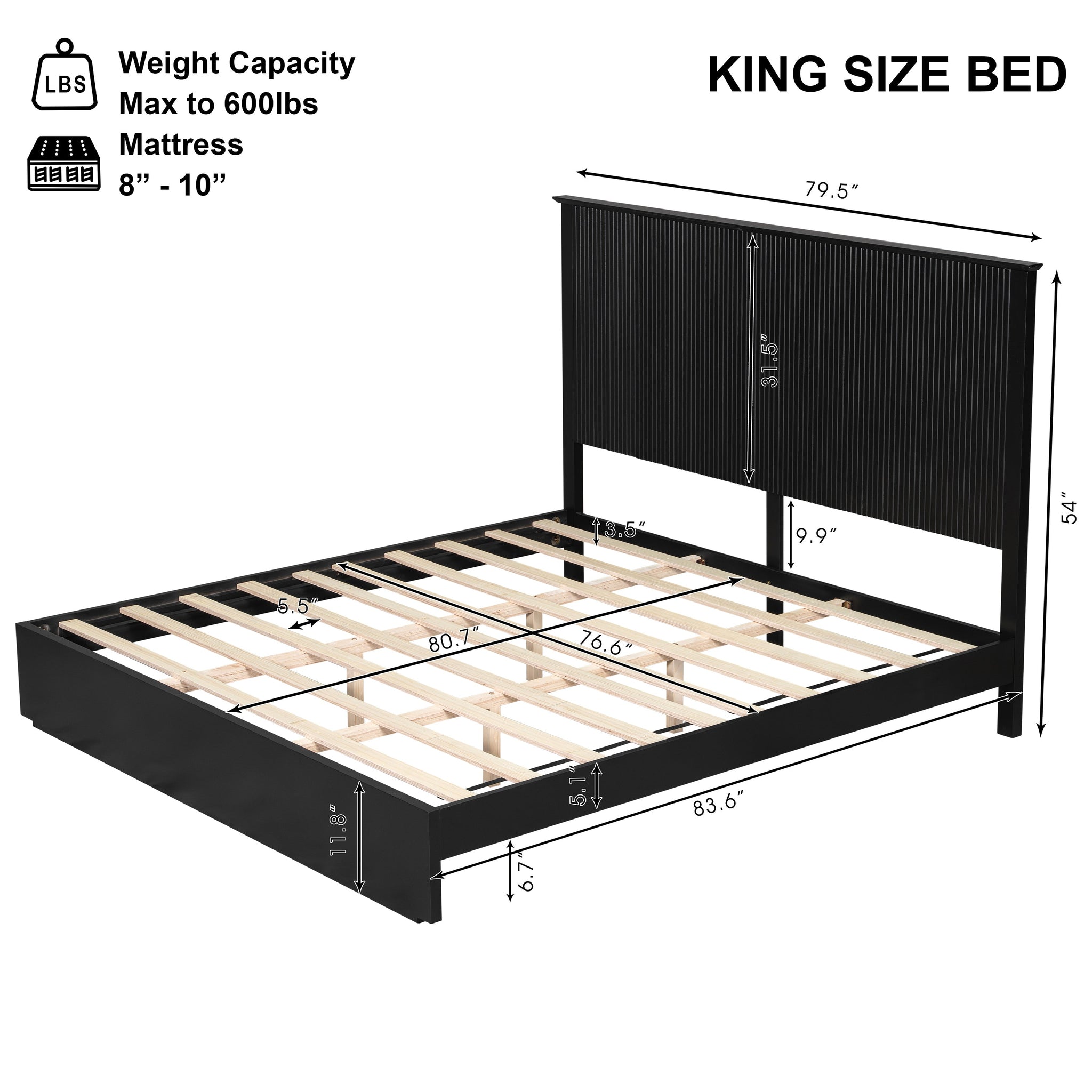 Stylish King Size Bed Frame by HouseOfZazla