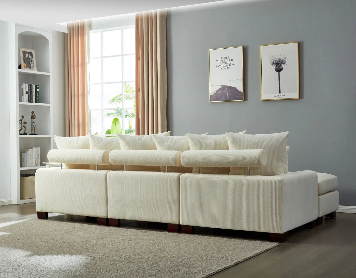 5 Seater Oversized Convertible L & U Shaped Couch by HouseOfZazla